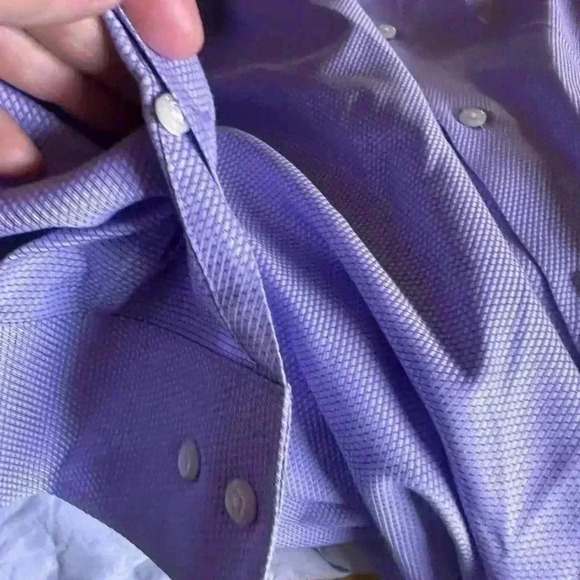 Nordstrom lavender dress shirt size 17 34/35 trim fit. EUC . - Picture 7 of 11